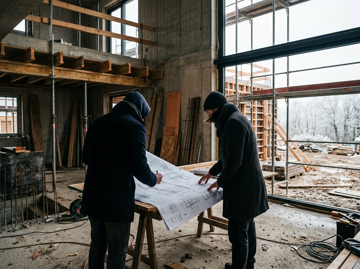 Architectes Atelier Kern sur un chantier de rénovation