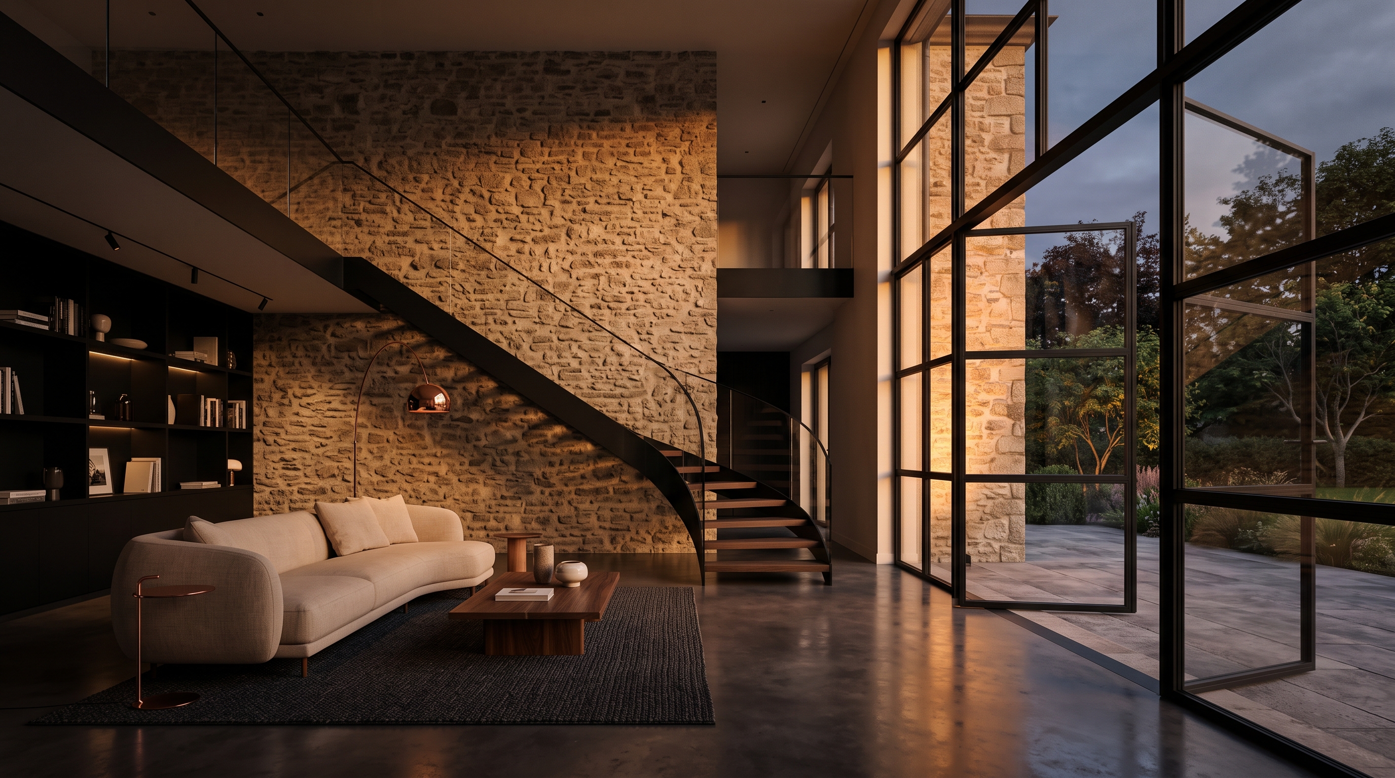 Intérieur rénové haut de gamme par Atelier Kern au Luxembourg